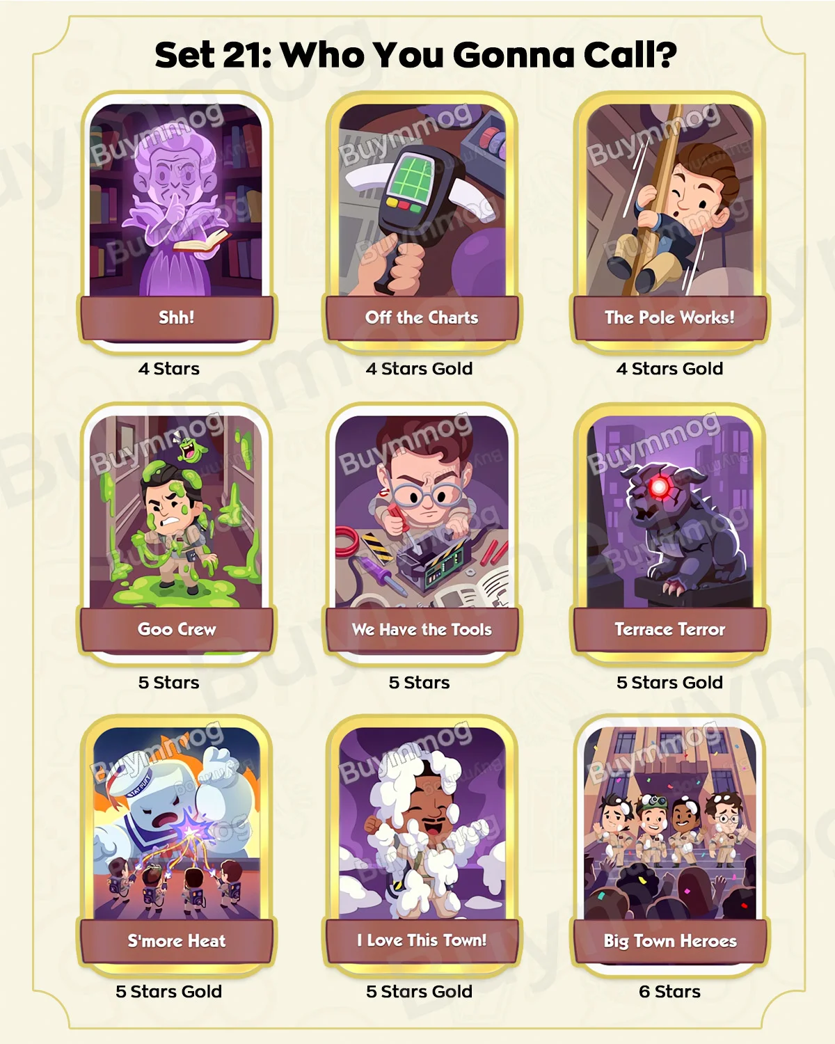 Monopoly GO Monster Mash Set 21 Who You Gonna Call? full sticker list